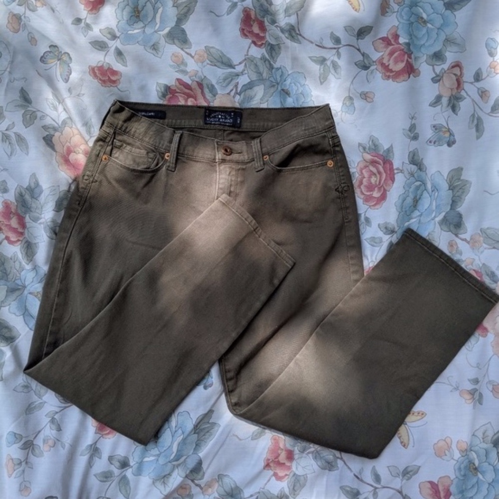 Army Green Lucky Brand Sophia Capri Size 4/27